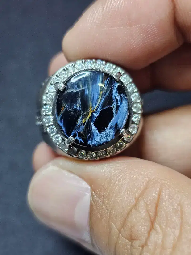Natural Pietersite Ring Perak Memo