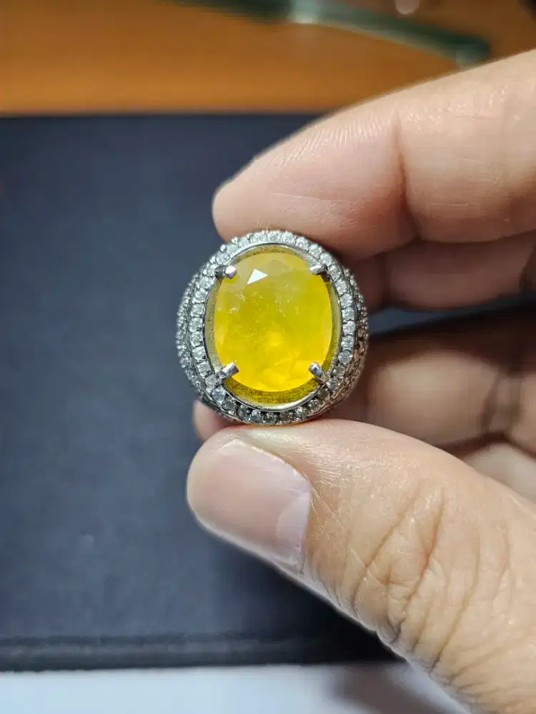 Natural Fire Opal ring perak memo