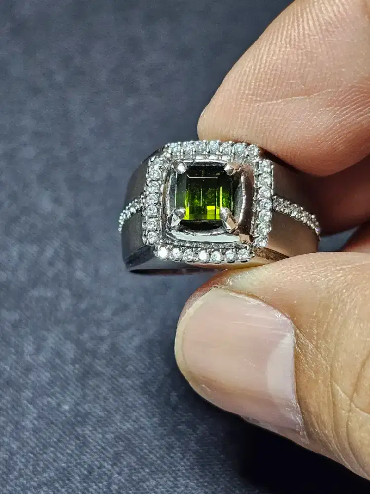 Natural Green Tournaline Ring Perak Memo
