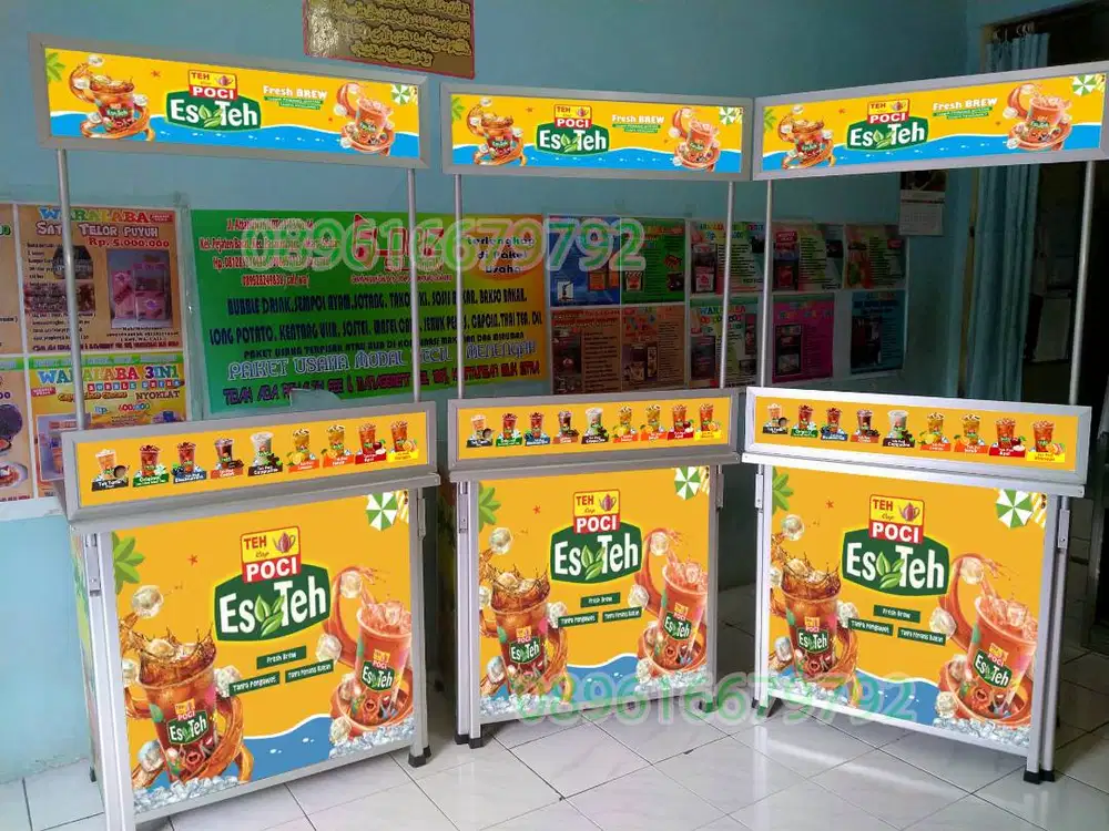 Waralaba Es Teh Solo Jumbo Booth Portable