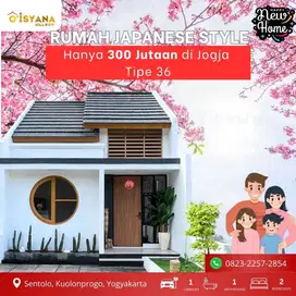 Rumah Japanase Style 300 Jutaan, 10 menit ke Tol Jogja