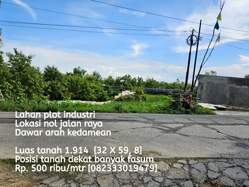 Lahan plot industri dawar mojokerto
