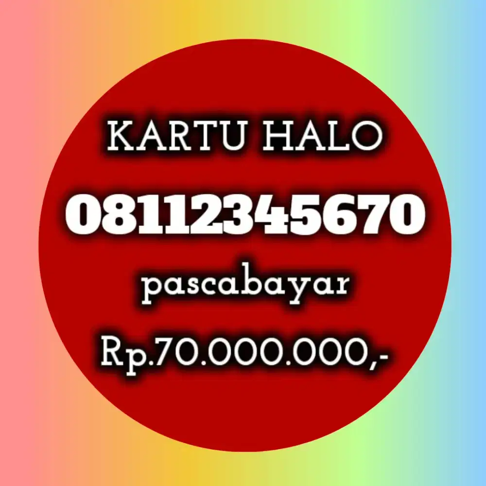 NOMOR CANTIK KOLEKSI KARTU HALO 12345670