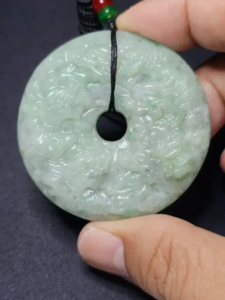 Liontin Giok Jadeite Jade Type A Burma carving 9 Naga