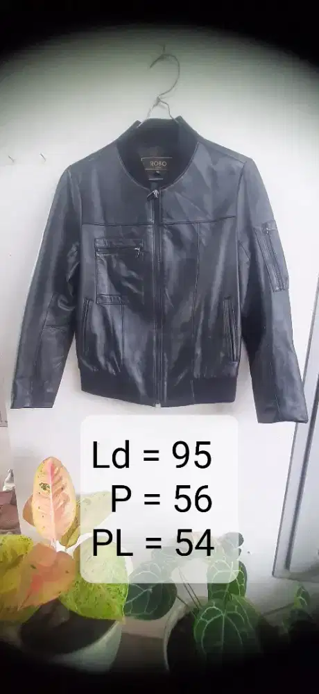 Jaket bomber kulit asli