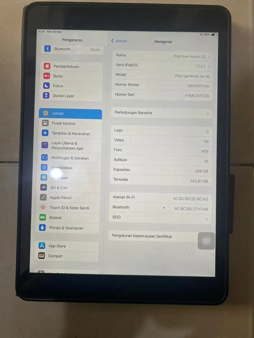 Ipad Gen 9 256gb Wifi Only Ex Inter
