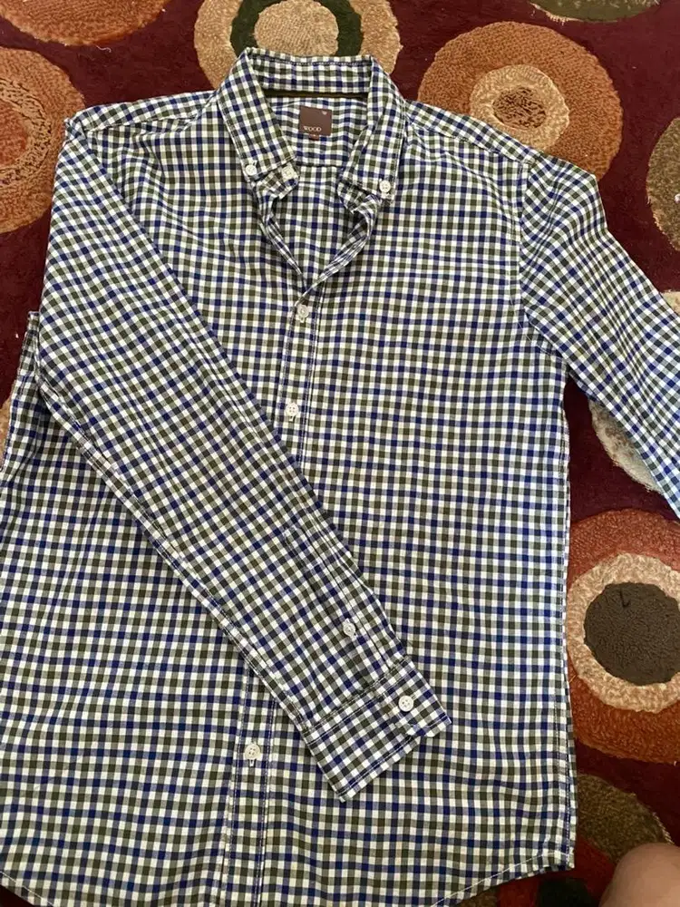 Kemeja lengan panjang flanel Original WOODS size S