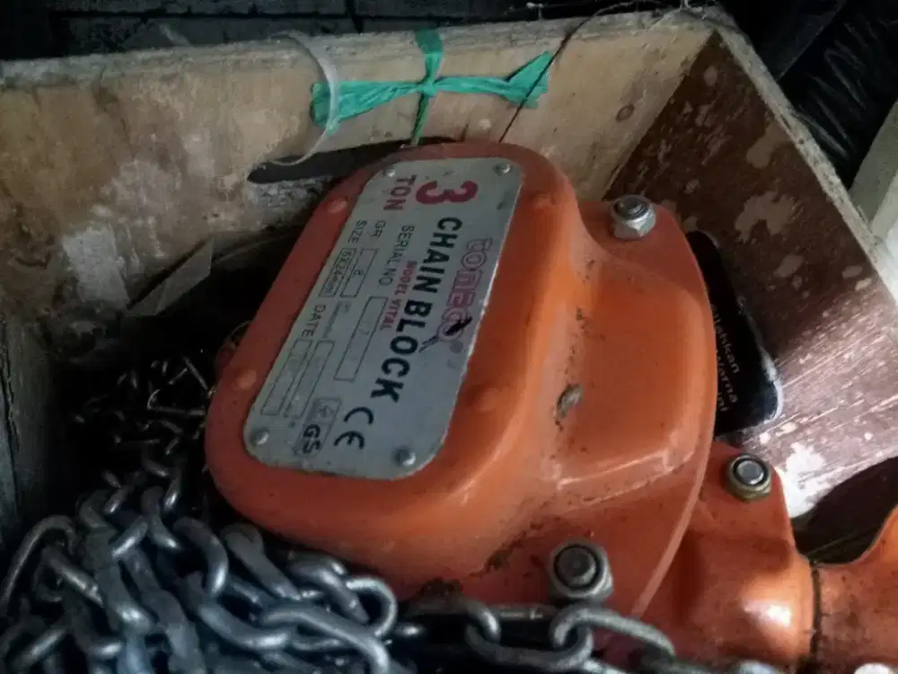 Dijual chain block / tackle merk tomeco 3 ton