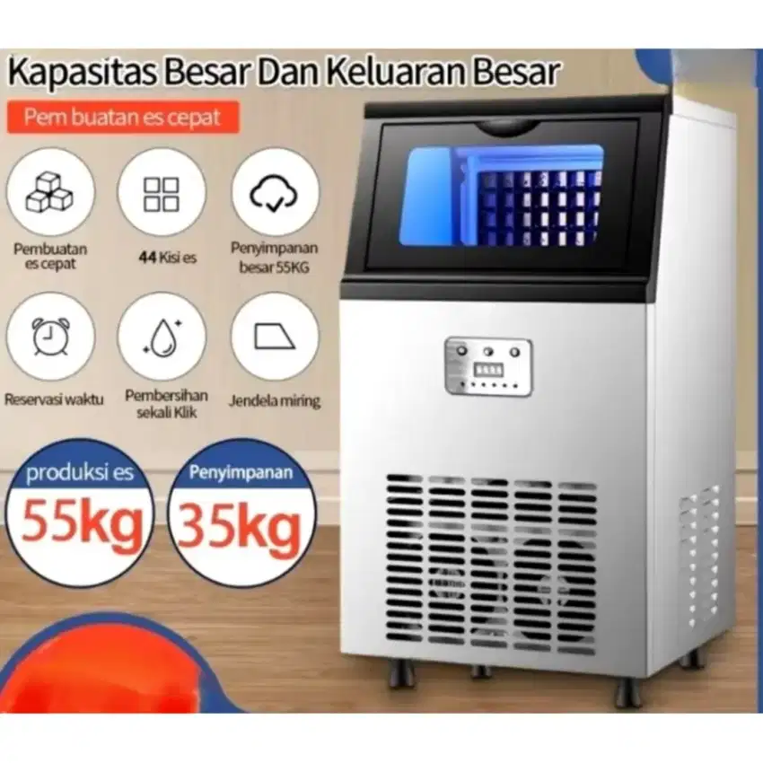 Mesin Es Frestec Stainless Steel Es Batu Kristal Kapasitas 15KG