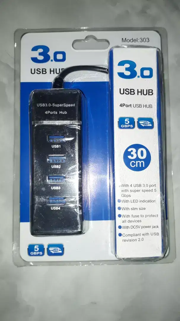 PORT USB 4 LUBANG - USB HUB 4 PORT - SPLITTER USB 4 PORT - KABEL 30 CM