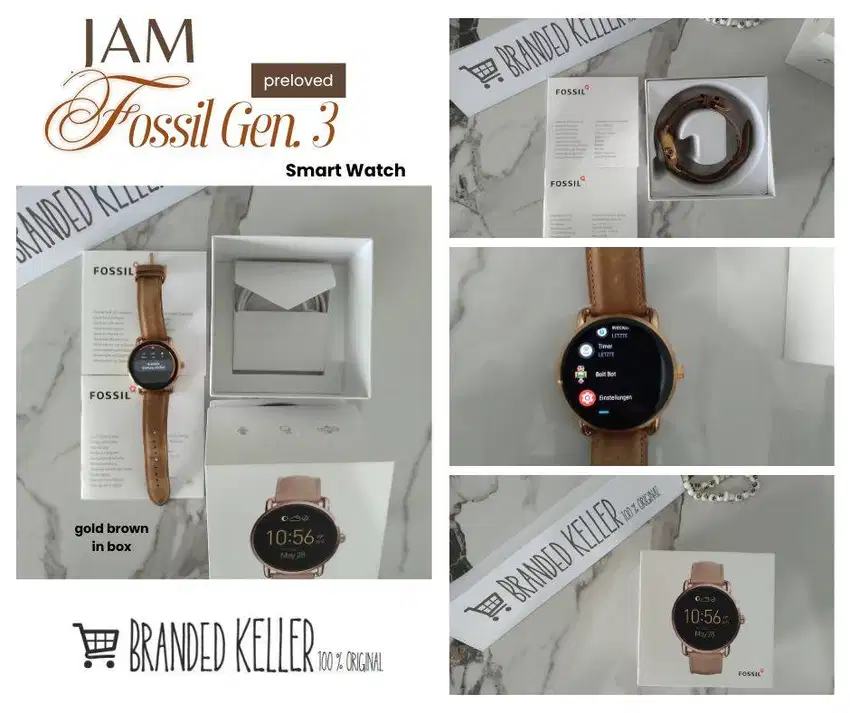 Jam Fossil Q Wander Smart Watch Gen.2 Preloved in box 100% Original