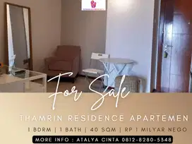 Dijual Apartemen Thamrin Residence Low Floor Type I 1BR Full Furnished