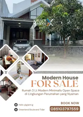 Rumah Cantik Minimalis di boulevard Greenland Tidar Malang