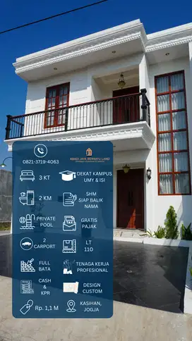 RUMAH 2 LANTAI MEWAH HARGA MIRING DI JOGJA