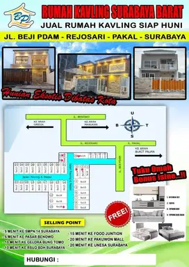 Promo Rumah murah Pakal Benowo Surabaya Free Design siap bangu