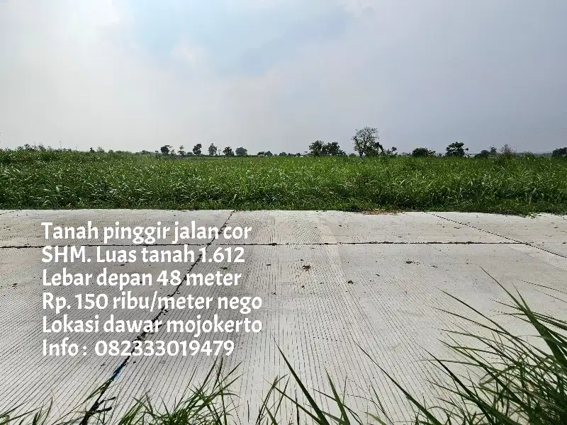 Sangat murah tanah pinggir jalan cor row 6 meter