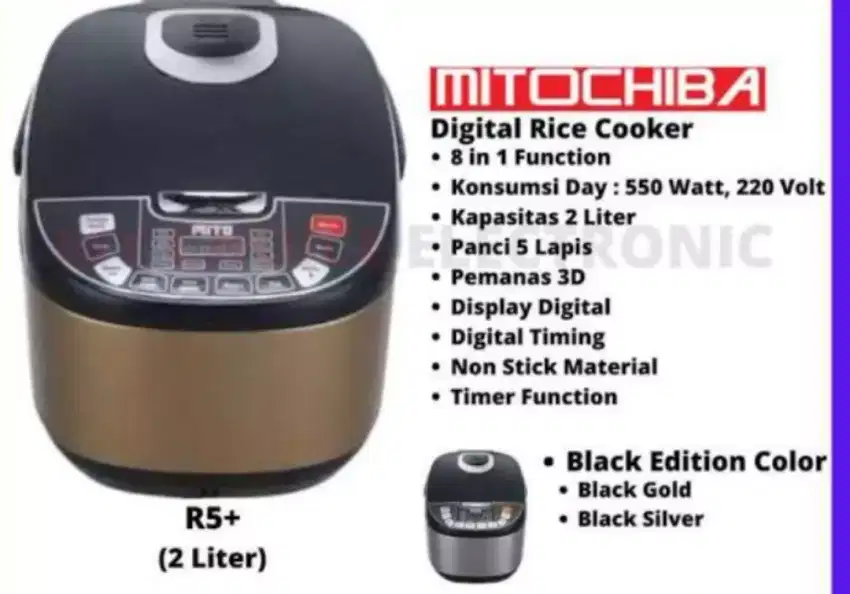 Mito rice cooker digital R5 Plus 8in1