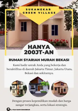 Cluster Muslim di Bekasi mulai 200 Jutaan