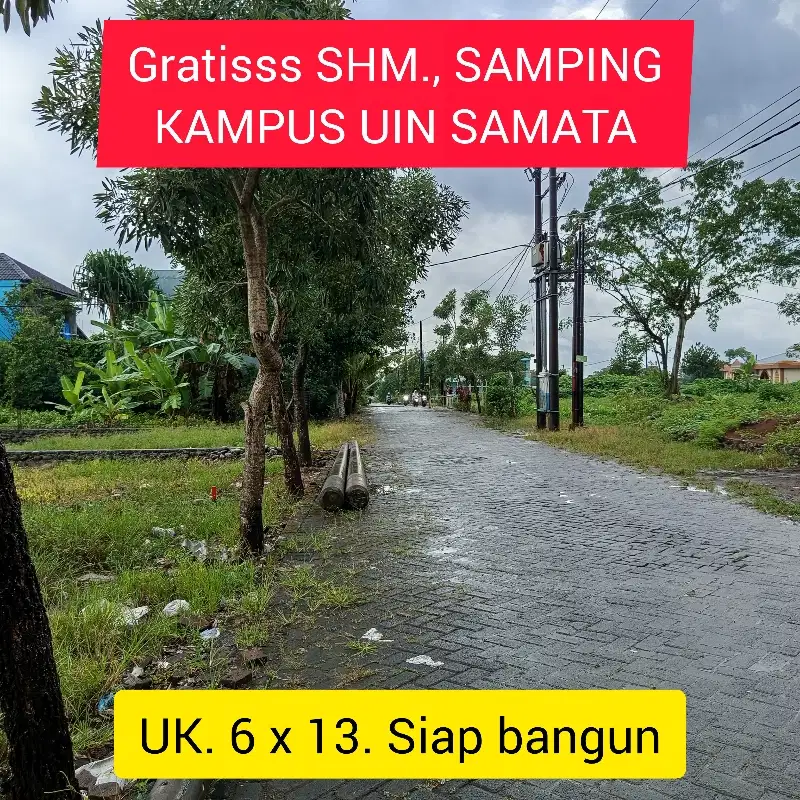 GRATIS SERTIFIKAT,  LOKASI STRATEGIS SAMPINH KAMPIS UIN