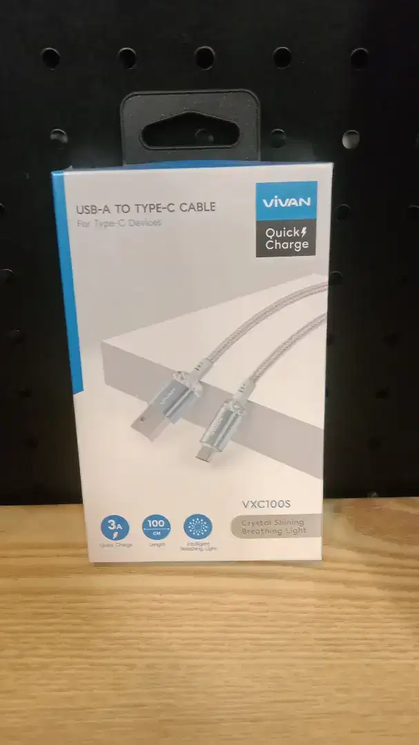 VIVAN Kabel Data Type C 1M Fast Charging 3A VXC100