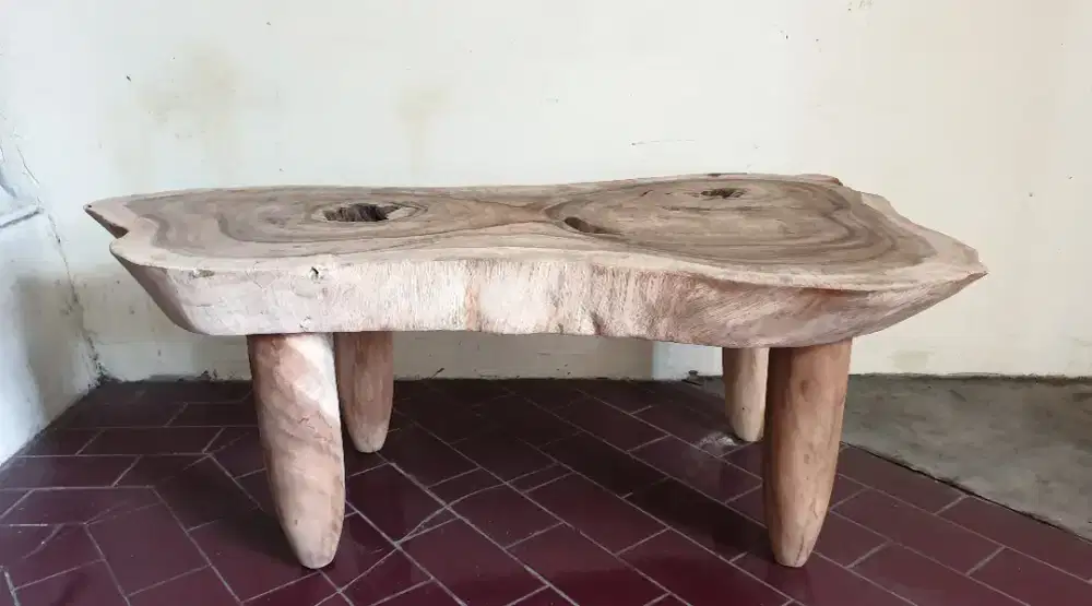 Meja kopi meja Tamu kayu tebal