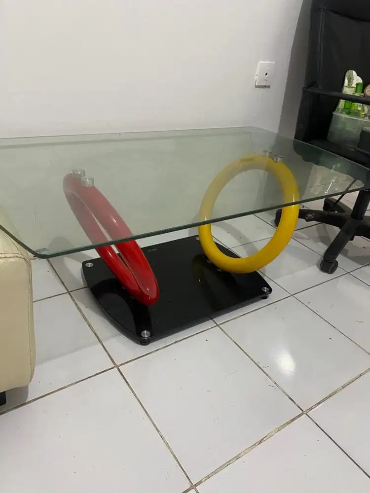 Meja Kaca uk 1m