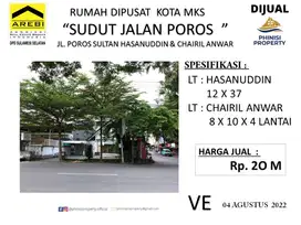 RUMAH DIJUAL DIPUSAT KOTA MAKASSAR JALAN SULTAN HASANUDDIN