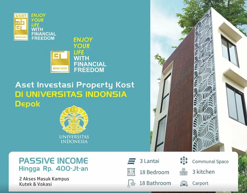 DIJUAL KOS-KOSAN FUL FURNISH HANYA 2 MENIT KE KAMPUS UI DEPOK
