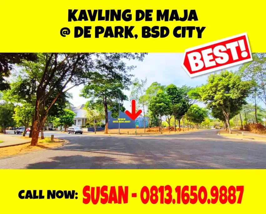 Barang Langka, Jarang Ada, Dijual Kavling De Maja, De Park BSD City