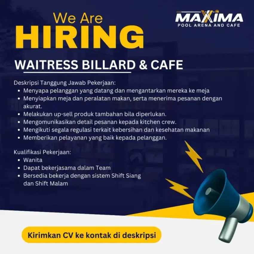 Lowongan Kasir Waiters Racker