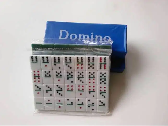 Batu Domino Tas Biru Mainan Batu Tebal 1.5cm Simpan Hiburan Hobi
