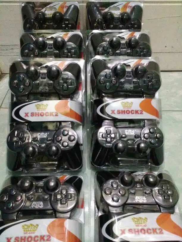 Gamepad Double Getar Hitam Computer Pc Notebook Joy Stick Komputer