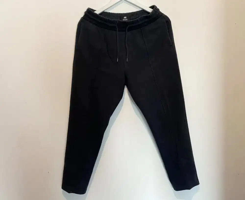 Celana Sweatpants Pria H&M Original, Hitam, S