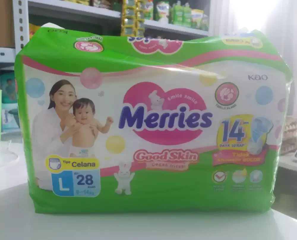 Popok Bayi Merries size M, L