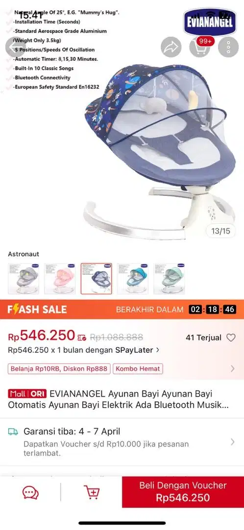 EvianAngel Ayunan Bayi Otomatis
