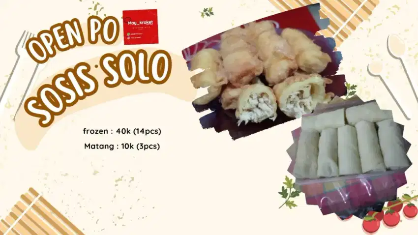 Jual Sosis Solo isi suiran daging ayam (Homemade)