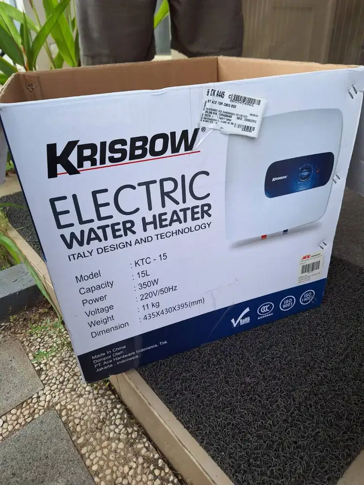 Krisbow Pemanas Air Listrik 15 Ltr 350 Watt PRELOVED LIKE NEW!!