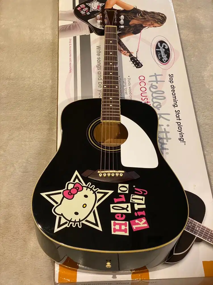 Squier Hellokitty Black  Akustic Guitar