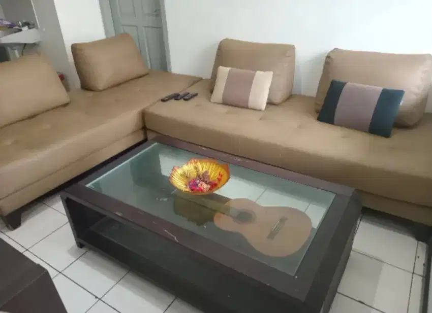 SOFA COKLAT MOCHA L-SHAPE CELLINI