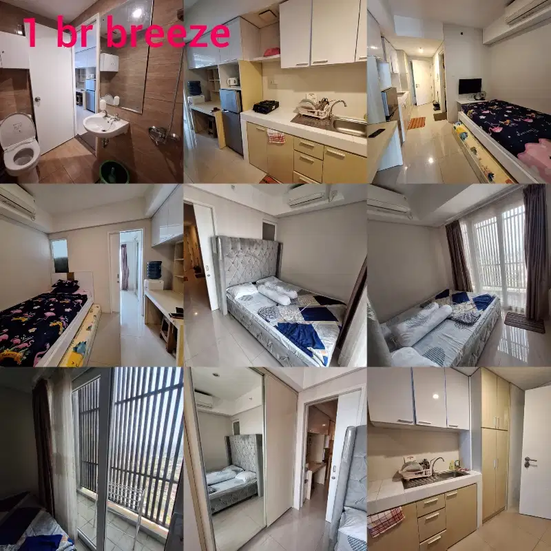 Disewakan harian breeze bintaro type 1 br