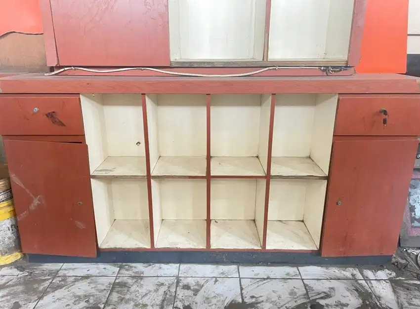 Jual meja panjang bahan kayu