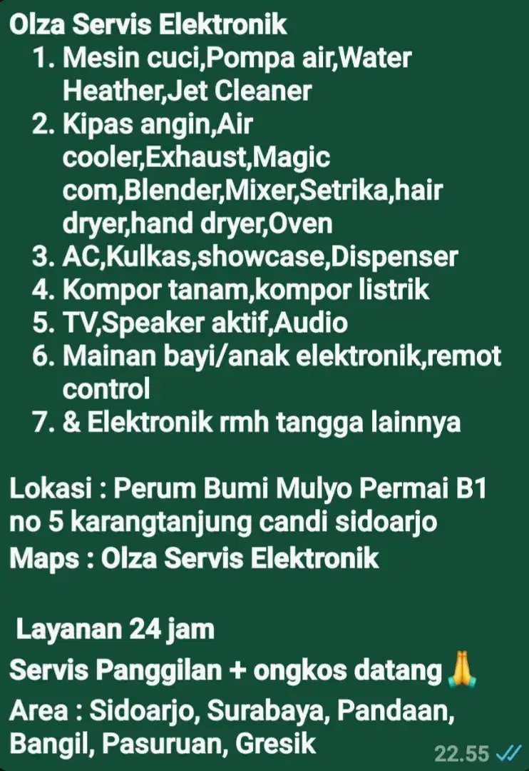 Service mesin cuci,pompa air,water heather,Dispenser,kipas,AC,kulkas