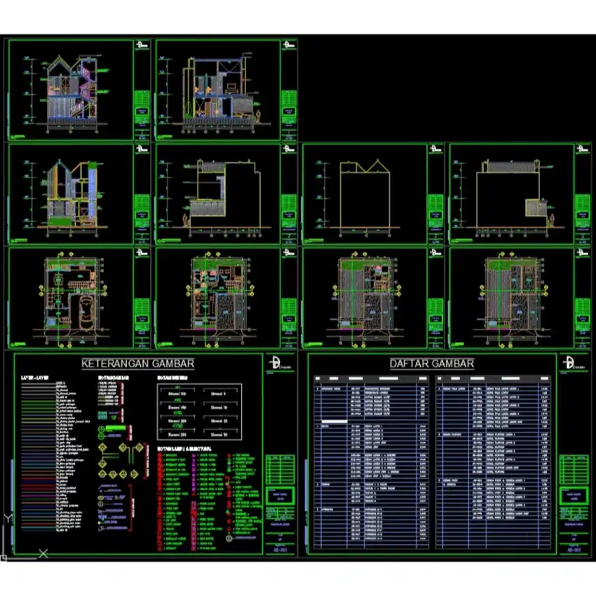 Kumpulan File DWG Detampot Rumah Tinggal