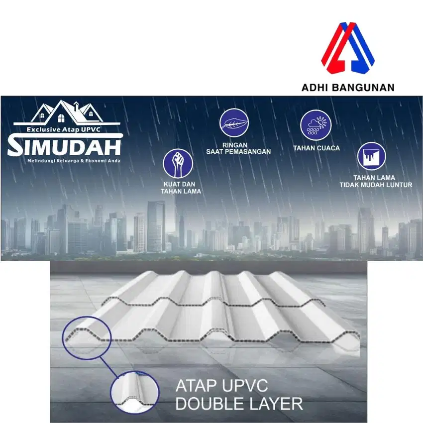 Atap Double Layer Setara Alderon 830 Simudah