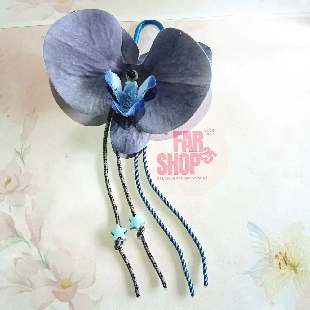 Gantungan Kunci Bunga Anggrek - Elegan dan Unik