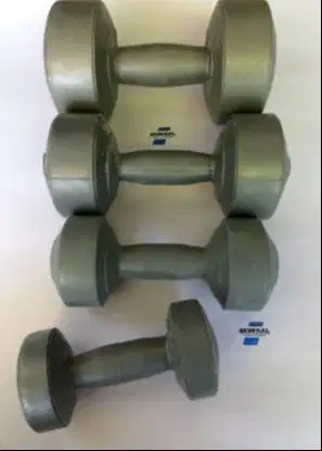 Barbel / Dumbel Plastik 5 Kg Olahraga 5kg Fitness Gym Abu