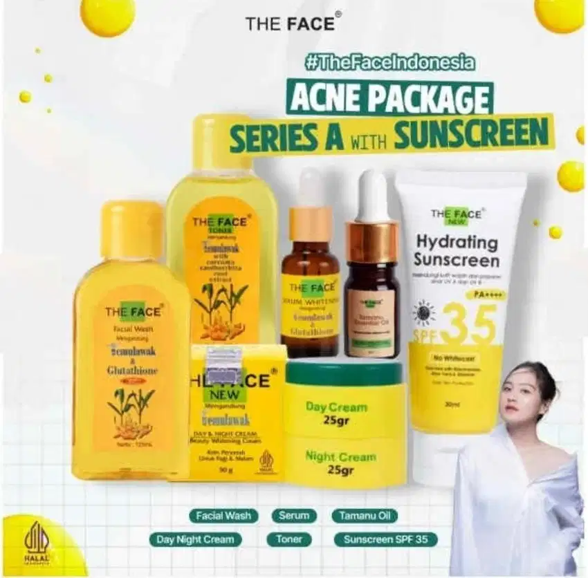 [BPOM] THE FACE Temulawak Acne Package - Atasi Kulit Jerawat