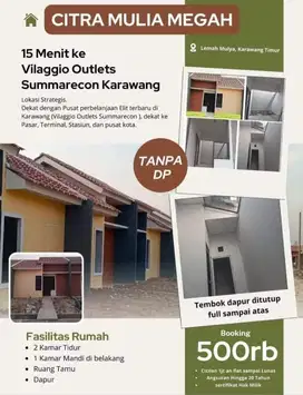 PERUM TANPA DP, Sampai Terima Kunci hanya 1  JT