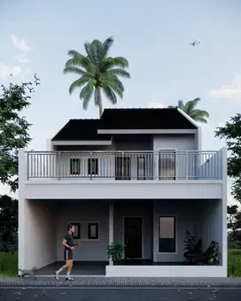 Rumah Modern Dengan 2 Fungsi Untuk Tempat Tinggal Dan Tempat Usaha
