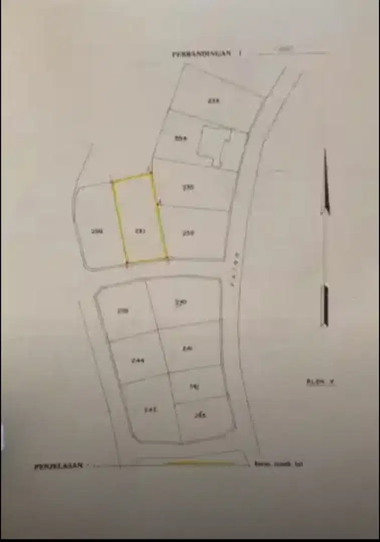 Tanah kotak di Setiabudi regency